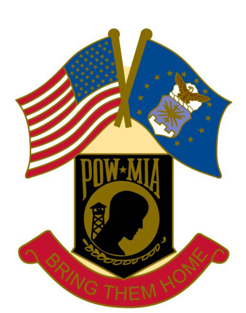 pin 6067 Air Force USA Flags w/ POW MIA Bring Them On